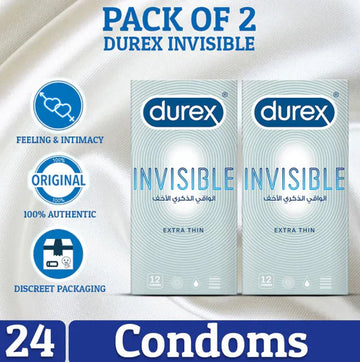 Pack Of 2 Durex Invisible Condoms 12'S (Copy)